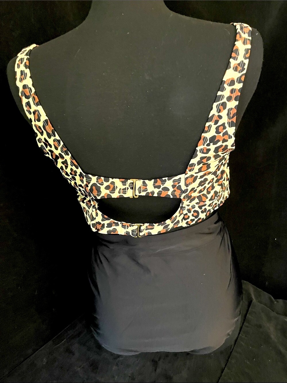 Women’s KONA SOL EUC Sz 16W18W Leopard -Print Square Neck 2-piece Swim Suit - Picture 3 of 9